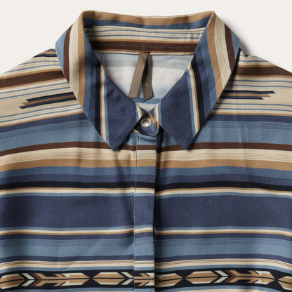 Indigo Serape Print Dress Blue Women Stetson Midi