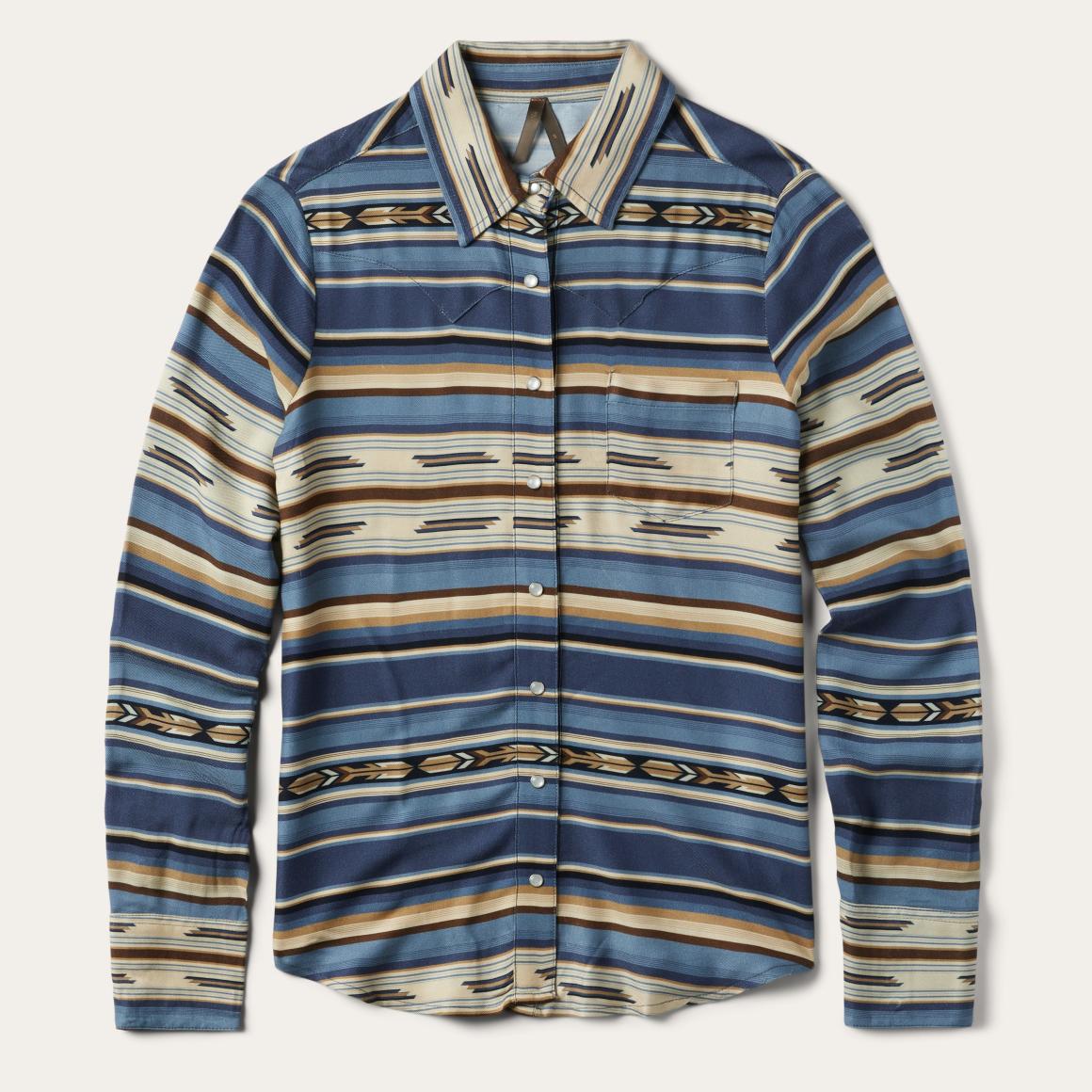 Indigo Serape Print Shirt Blue Women Stetson Western Shirts