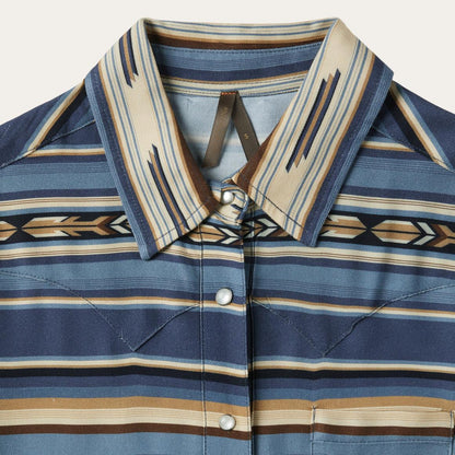 Indigo Serape Print Shirt Blue Women Stetson Western Shirts