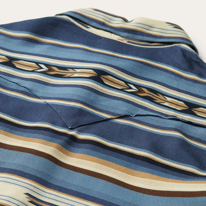 Indigo Serape Print Shirt Blue Women Stetson Western Shirts