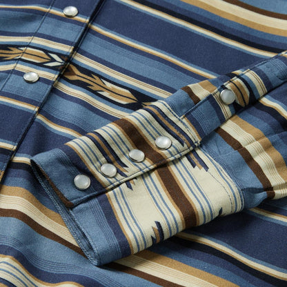 Indigo Serape Print Shirt Blue Women Stetson Western Shirts