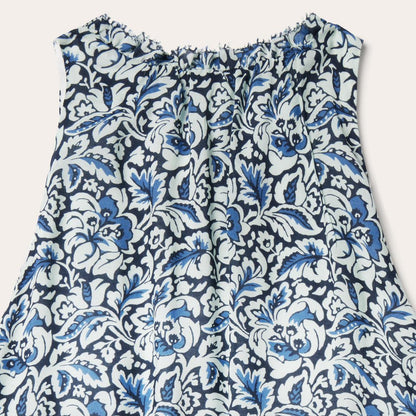 Indigo Tapestry Print Prairie Dress Blue Women Stetson Midi