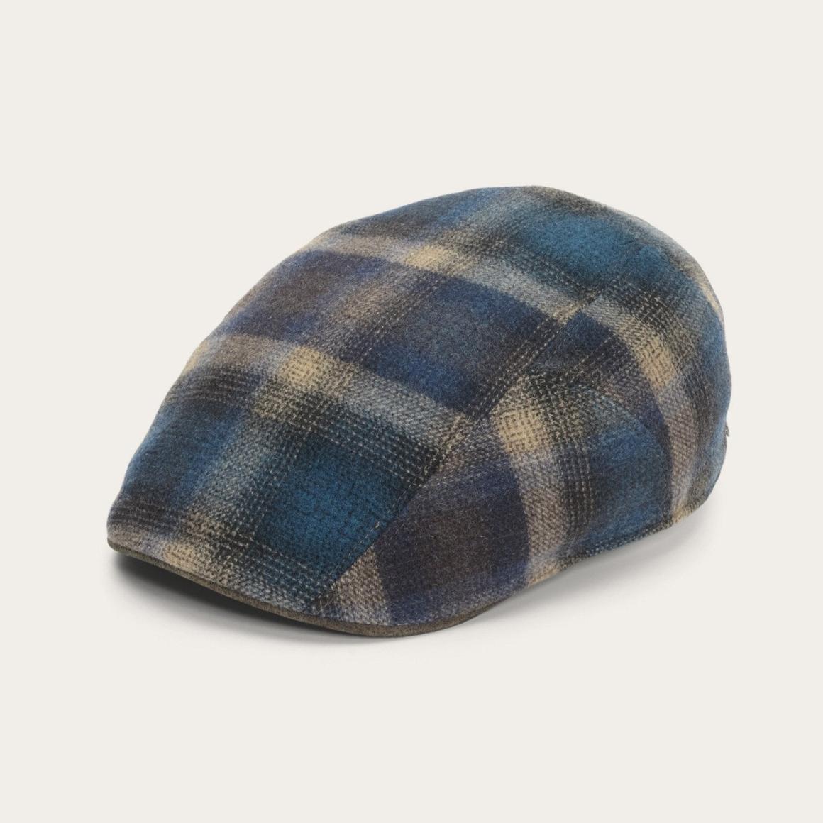 Ivy Virgin Wool Cap Blue Beige Check Men/Women Stetson Caps & Truckers