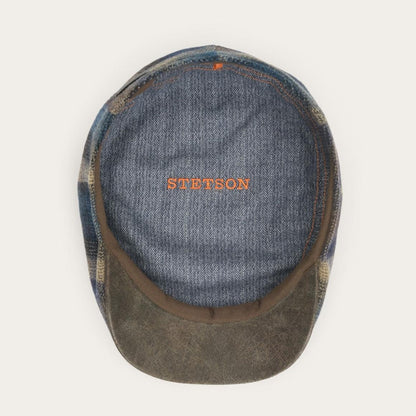 Ivy Virgin Wool Cap Blue Beige Check Men/Women Stetson Caps & Truckers