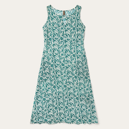 Jade Floral Print Sleeveless Dress Green Women Stetson Midi