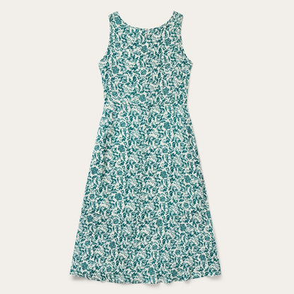 Jade Floral Print Sleeveless Dress Green Women Stetson Midi