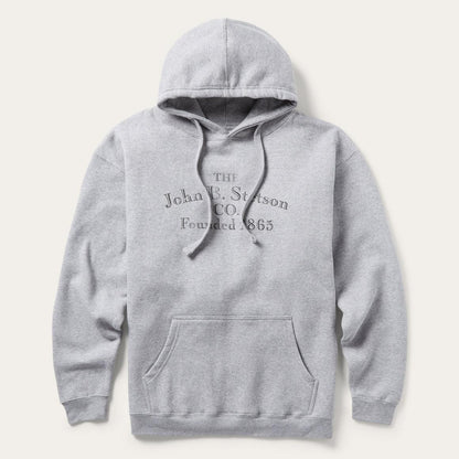 John B. Co. Hooded Sweatshirt Grey Men Stetson Sweaters & Hoodies