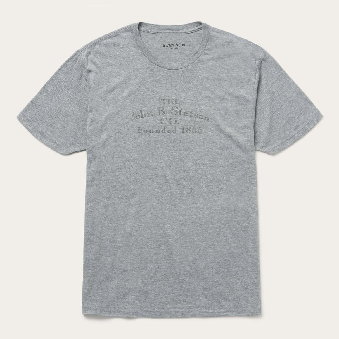 John B. Stetson Co Graphic Tee Grey Men Stetson Tees