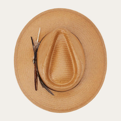 Juno Shantung Straw Fedora Sand Men/Women Stetson Fedora