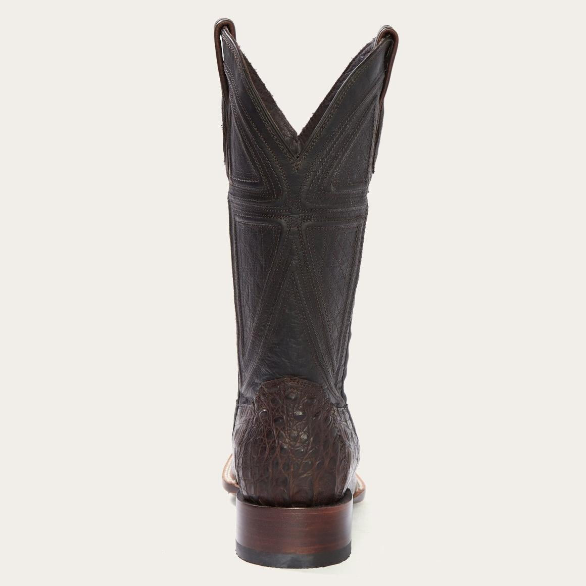 Kaycee Brown Caiman Belly Cowboy Boot Brown Men Stetson Exotics