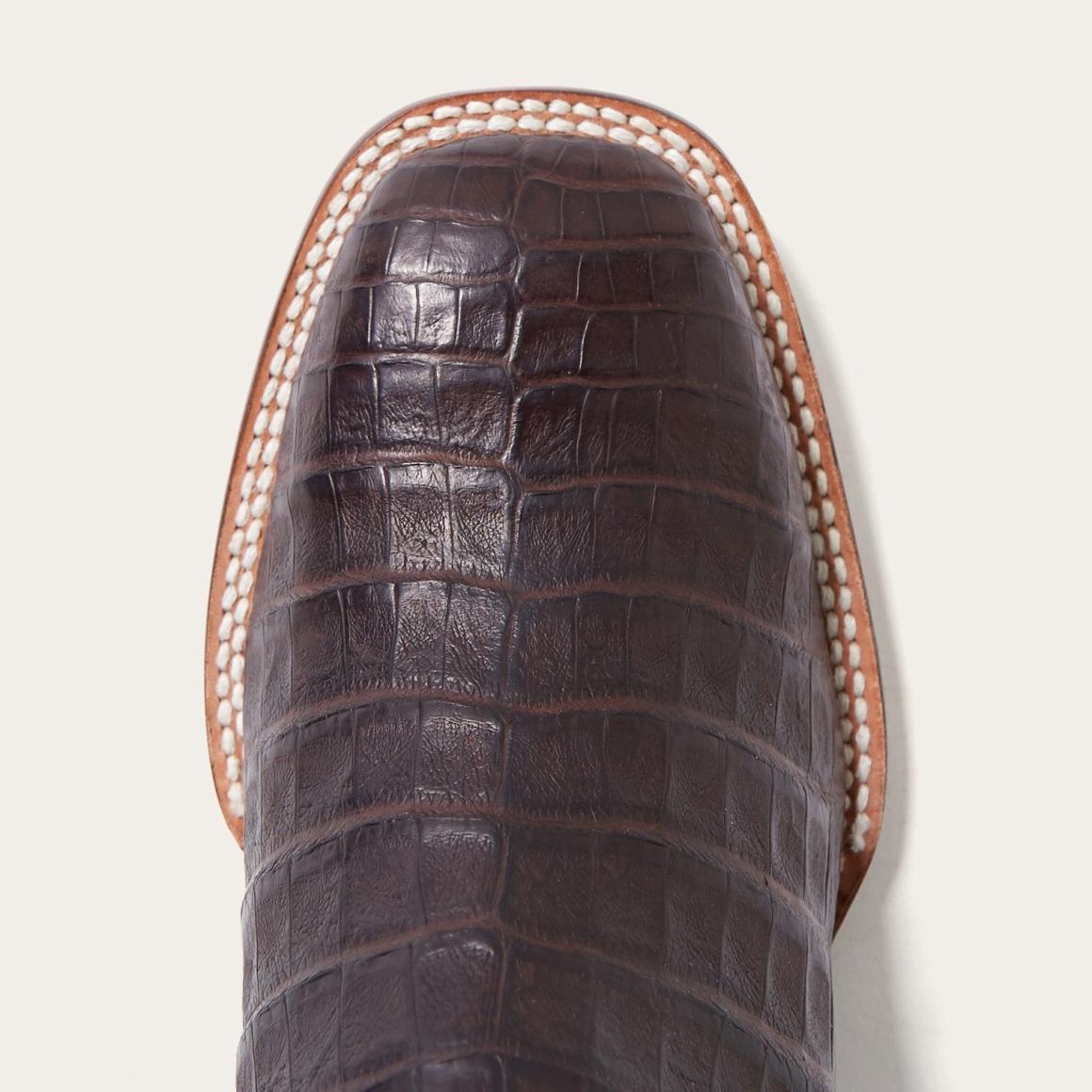 Kaycee Brown Caiman Belly Cowboy Boot Brown Men Stetson Exotics