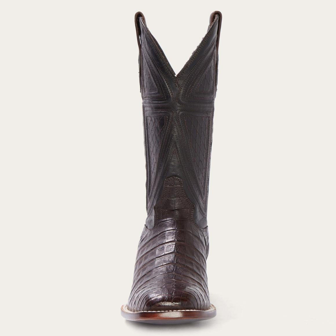 Kaycee Brown Caiman Belly Cowboy Boot Brown Men Stetson Western