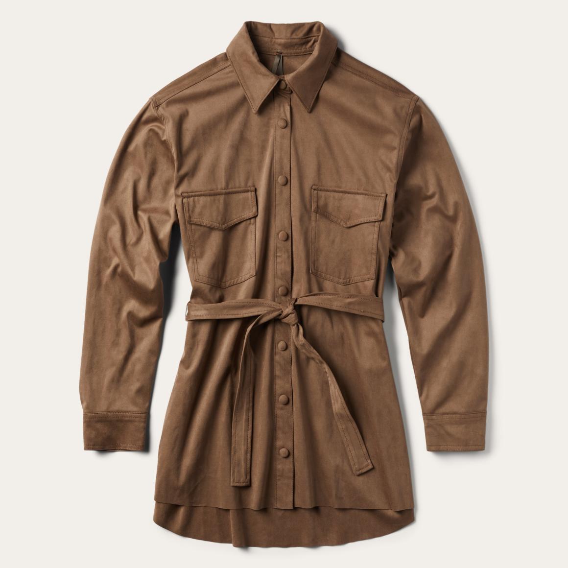 Khaki Suede Western Shirt Tan Women Stetson Western Shirts