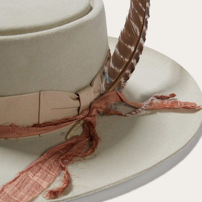 Kings Row Firm Felt Hat Silver Grey Men/Women Stetson Fedora