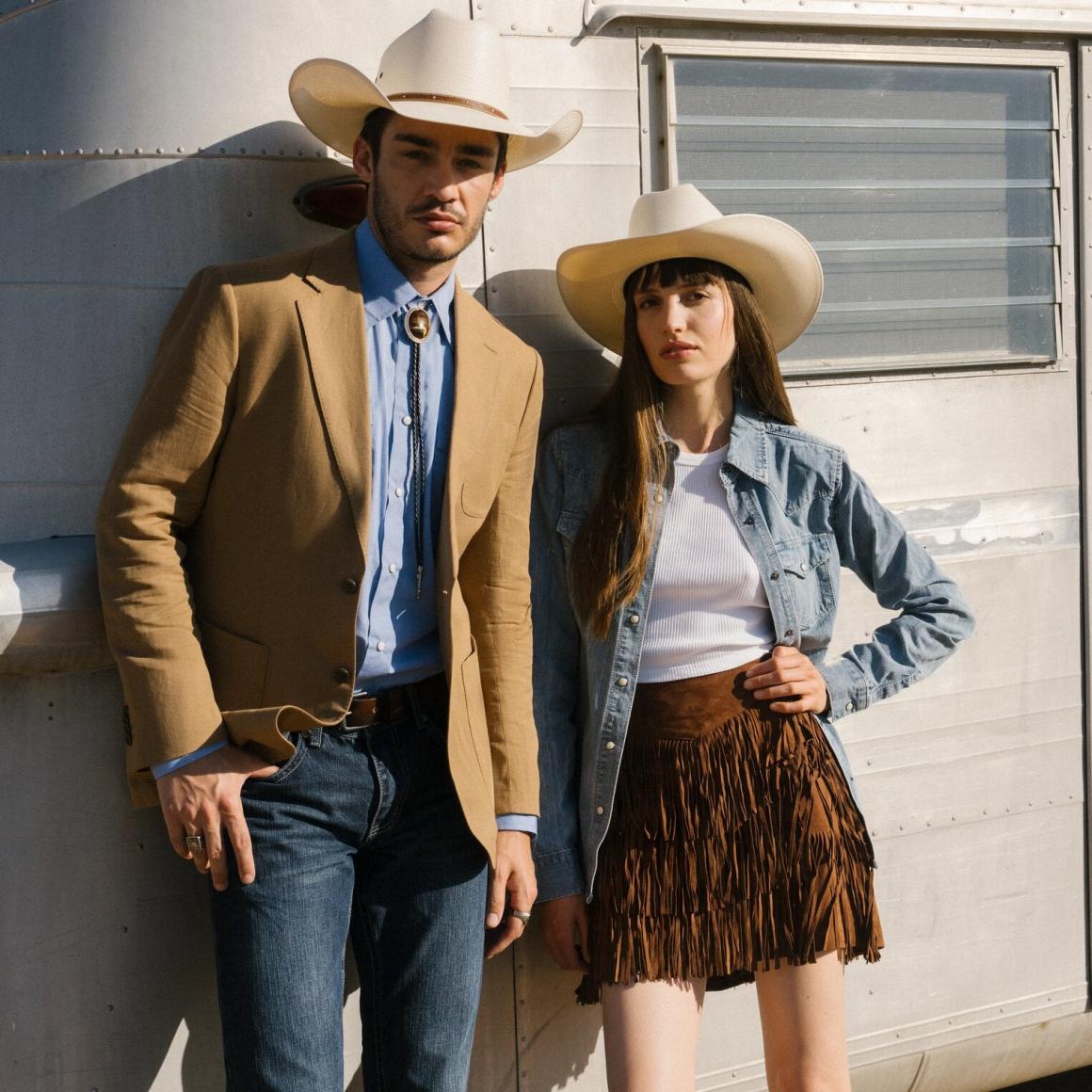 Lamb Suede Fringe Mini Skirt Brown Women Stetson Skirts & Shorts