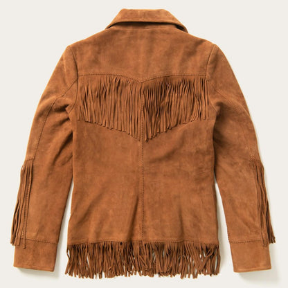 Lamb Suede Fringed Jacket Brown Women Stetson Jackets