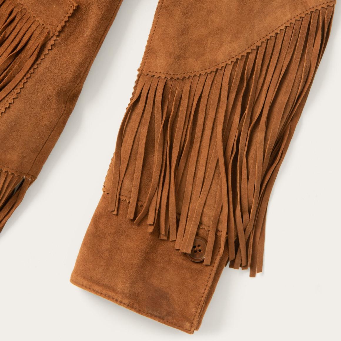 Lamb Suede Fringed Jacket Brown Women Stetson Jackets