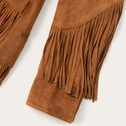 Lamb Suede Fringed Jacket Brown Women Stetson Jackets