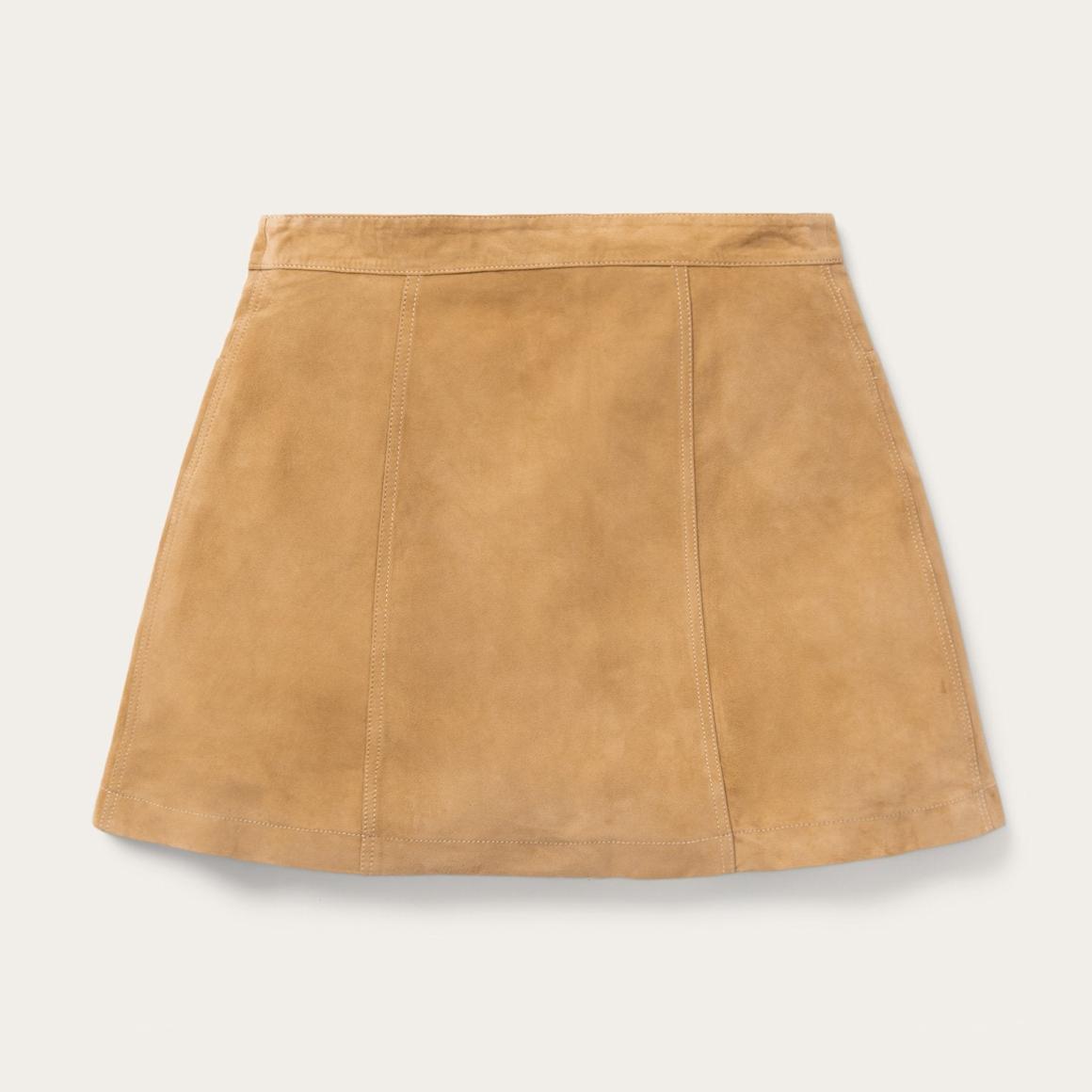 Lamb Suede Gored Skirt Brown Women Stetson Skirts & Shorts