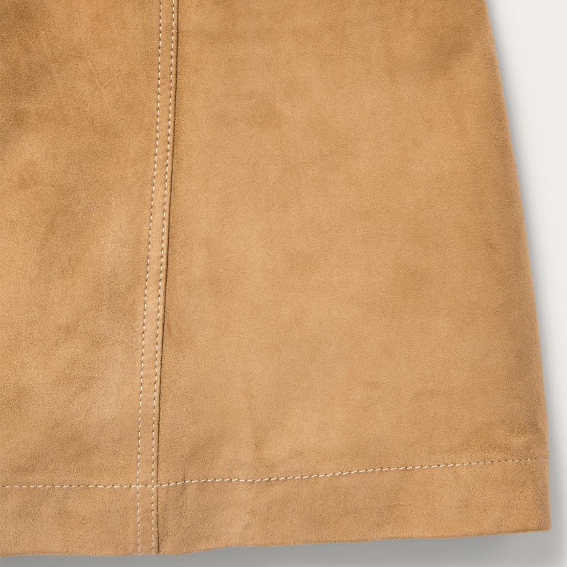 Lamb Suede Gored Skirt Brown Women Stetson Skirts & Shorts