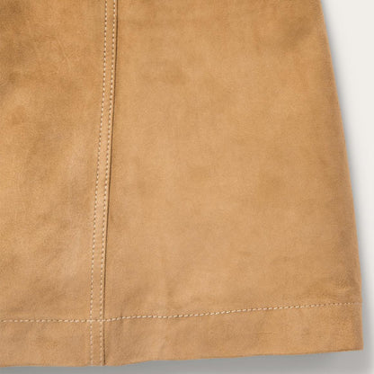 Lamb Suede Gored Skirt Brown Women Stetson Skirts & Shorts