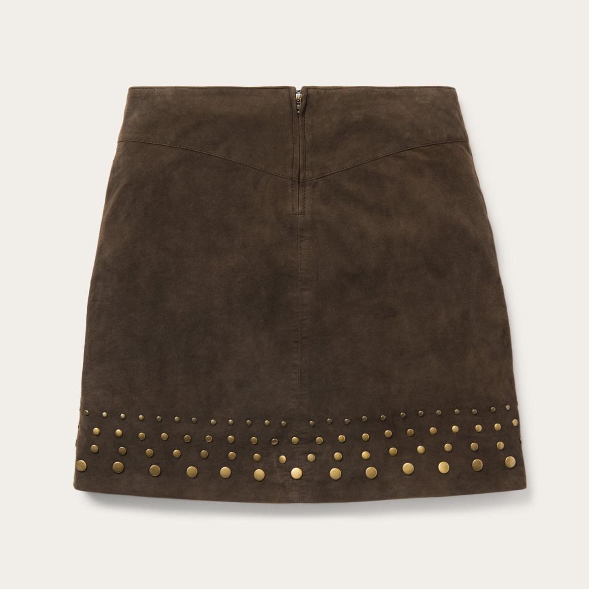 Lamb Suede Skirt With Nailheads Brown Women Stetson Skirts & Shorts