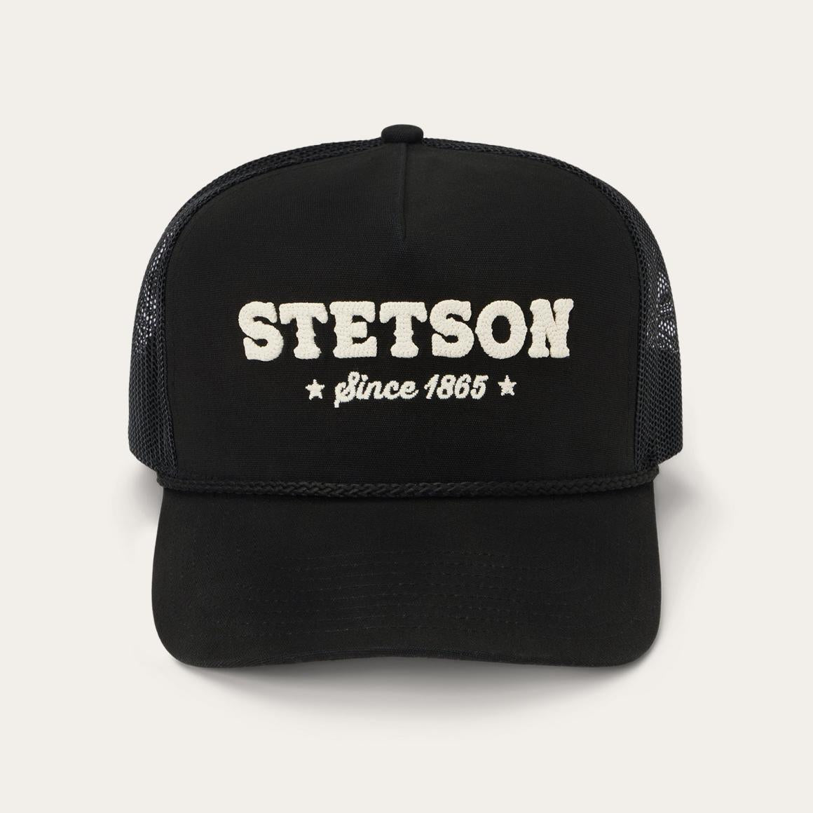 Lasso Trucker Cap Black Men/Women Stetson Caps & Truckers
