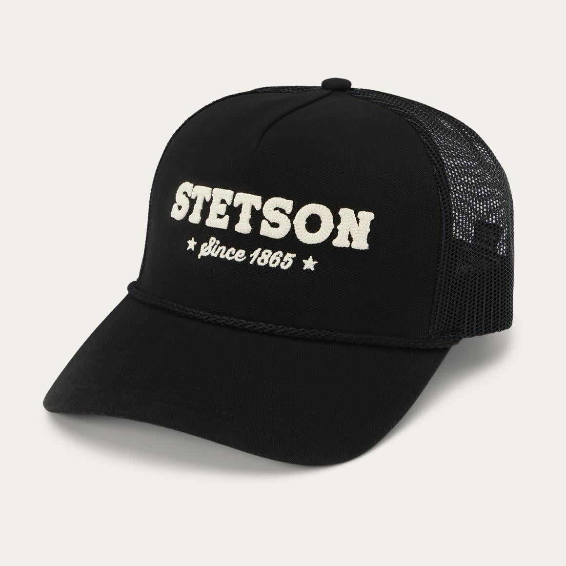 Lasso Trucker Cap Black Men/Women Stetson Caps & Truckers