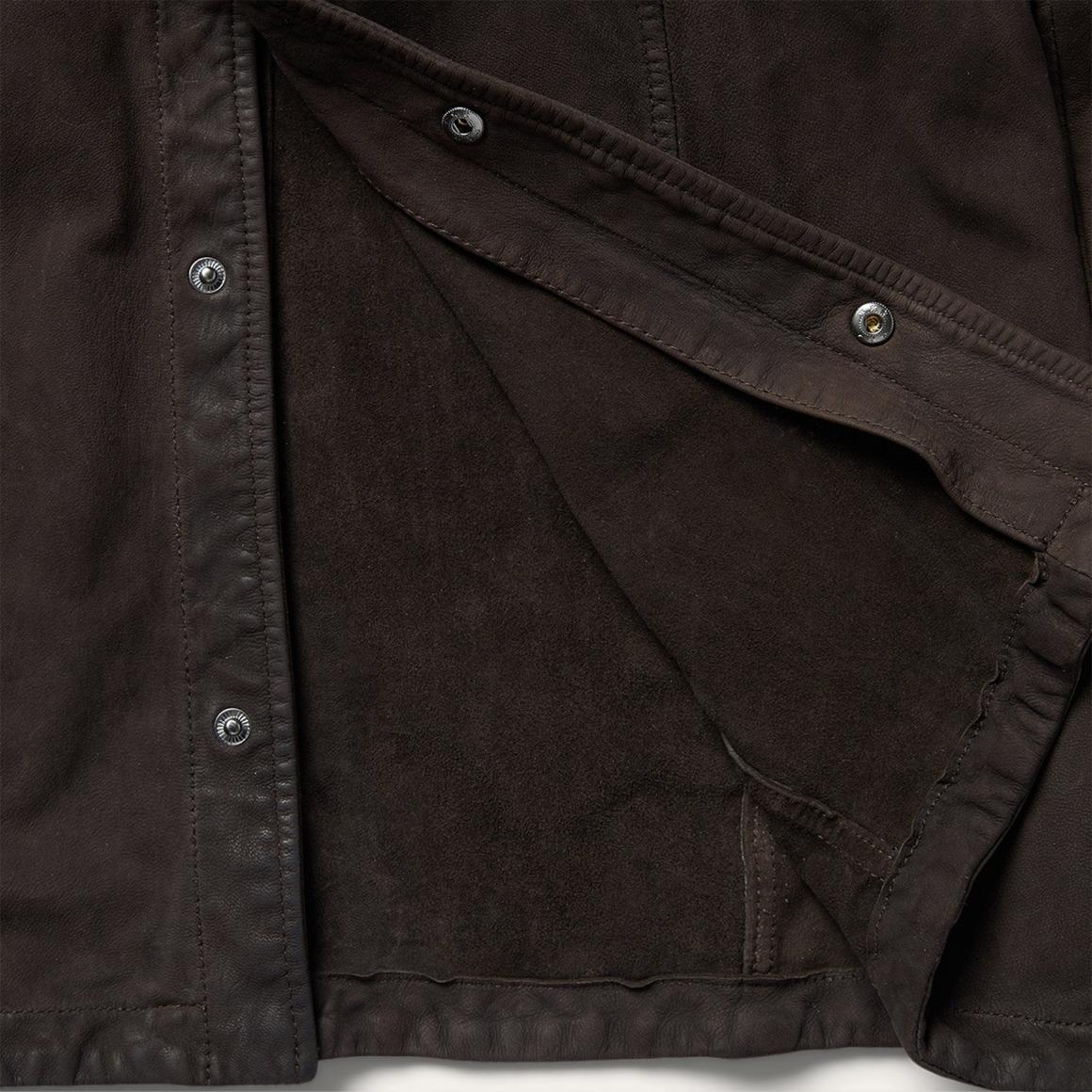 Leather Western Shirt Jacket Brown Men Stetson Jackets