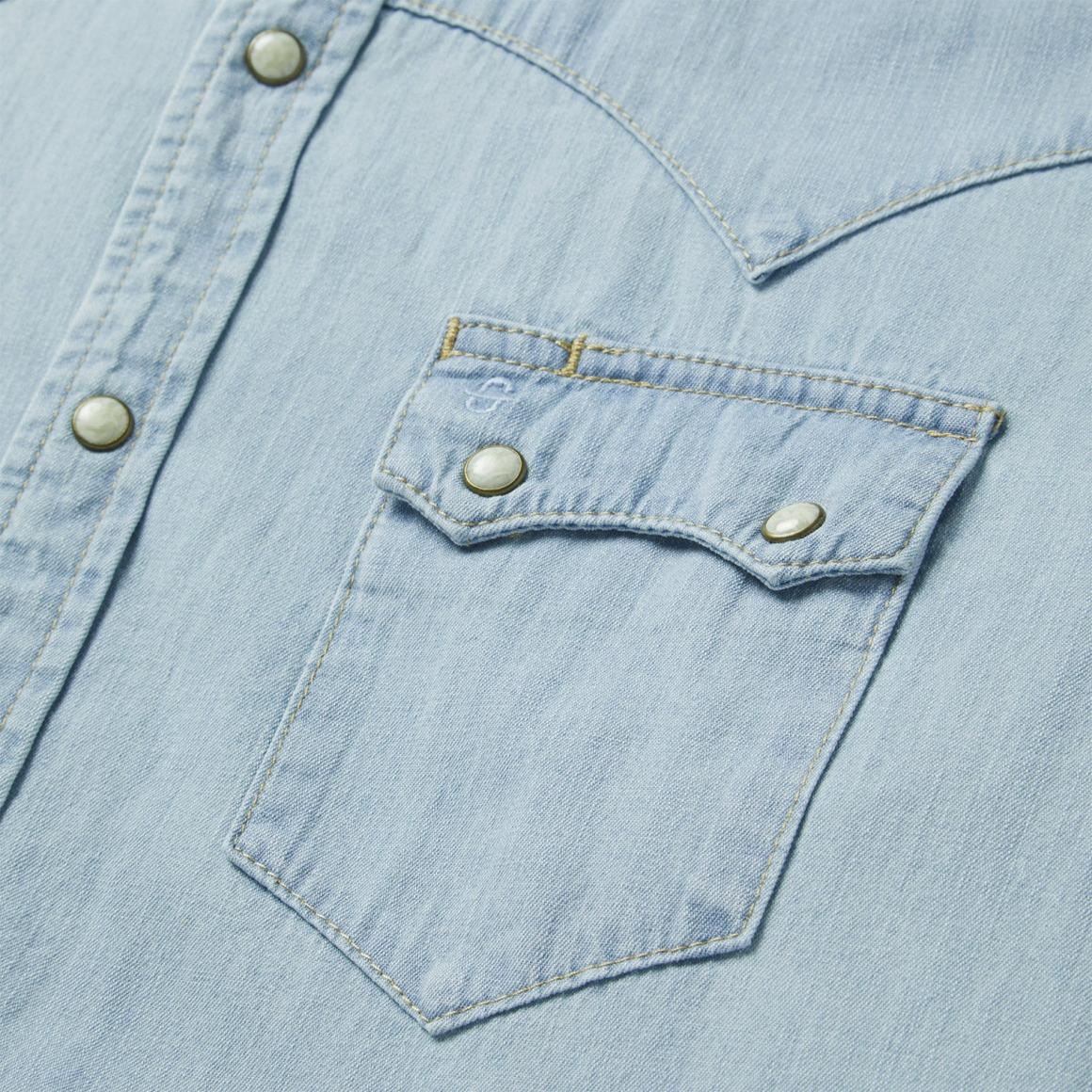 Light Blue Denim Western Shirt Blue Men Stetson Denim Shirts