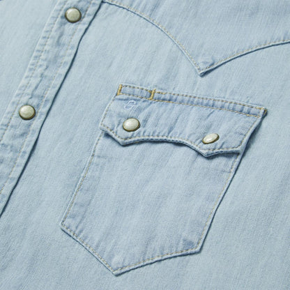 Light Blue Denim Western Shirt Blue Men Stetson Western Shirts