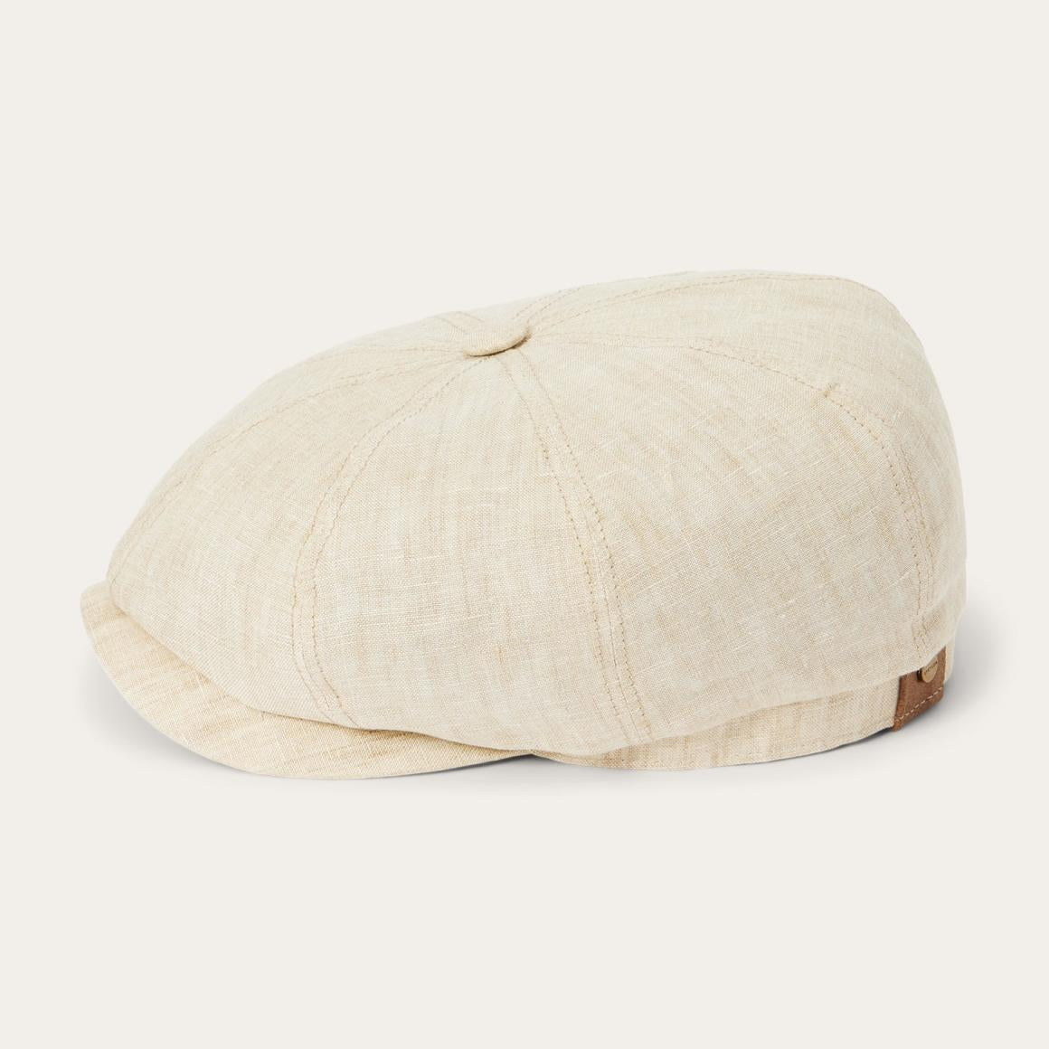 Linen Hatteras Newsboy Beige Men/Women Stetson Caps & Truckers