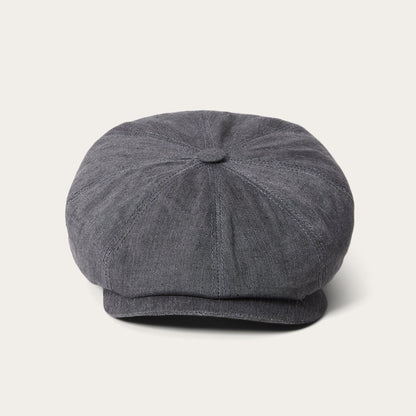 Linen Hatteras Newsboy Grey Men/Women Stetson Caps & Truckers