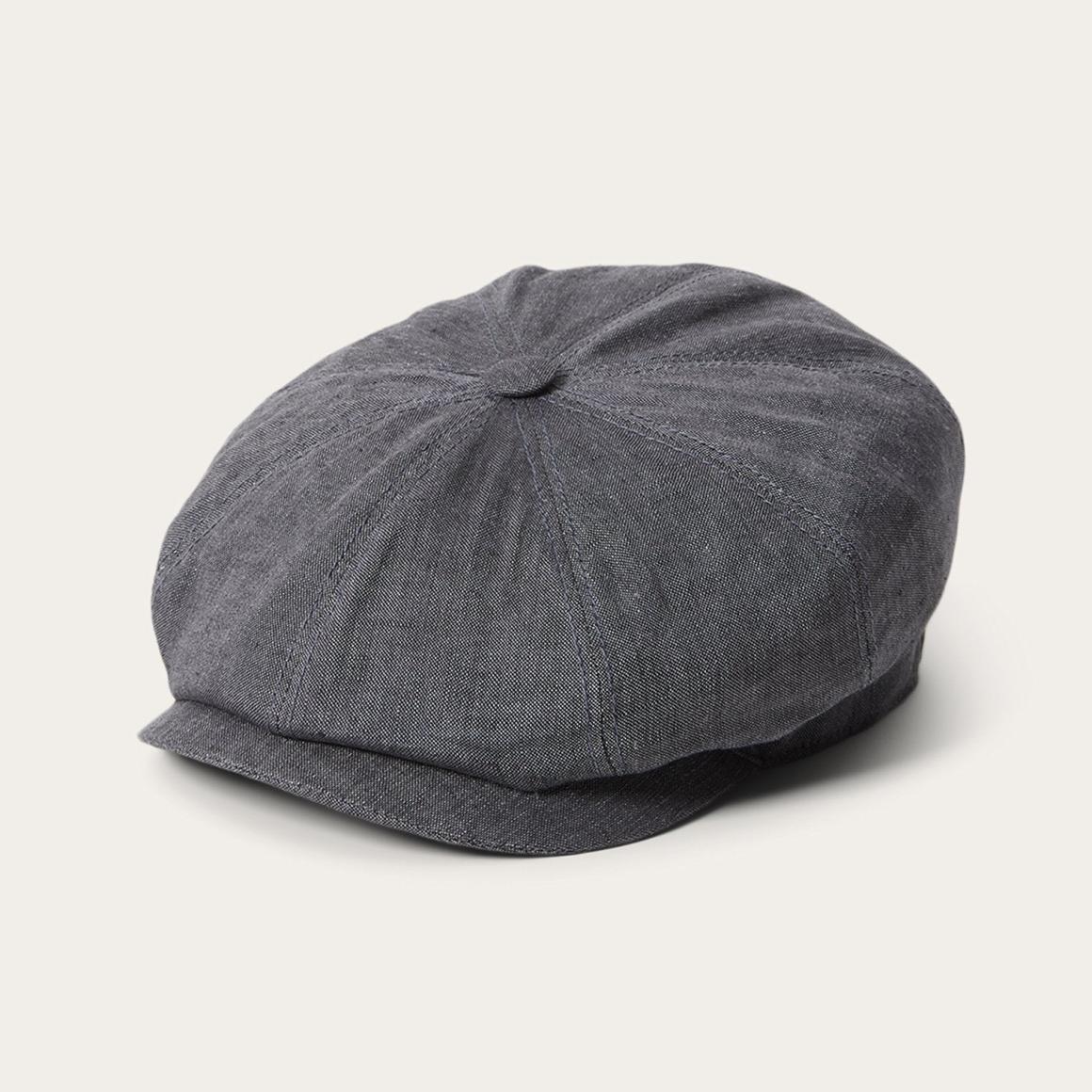 Linen Hatteras Newsboy Grey Men/Women Stetson Caps & Truckers