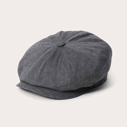 Linen Hatteras Newsboy Grey Men/Women Stetson Caps & Truckers