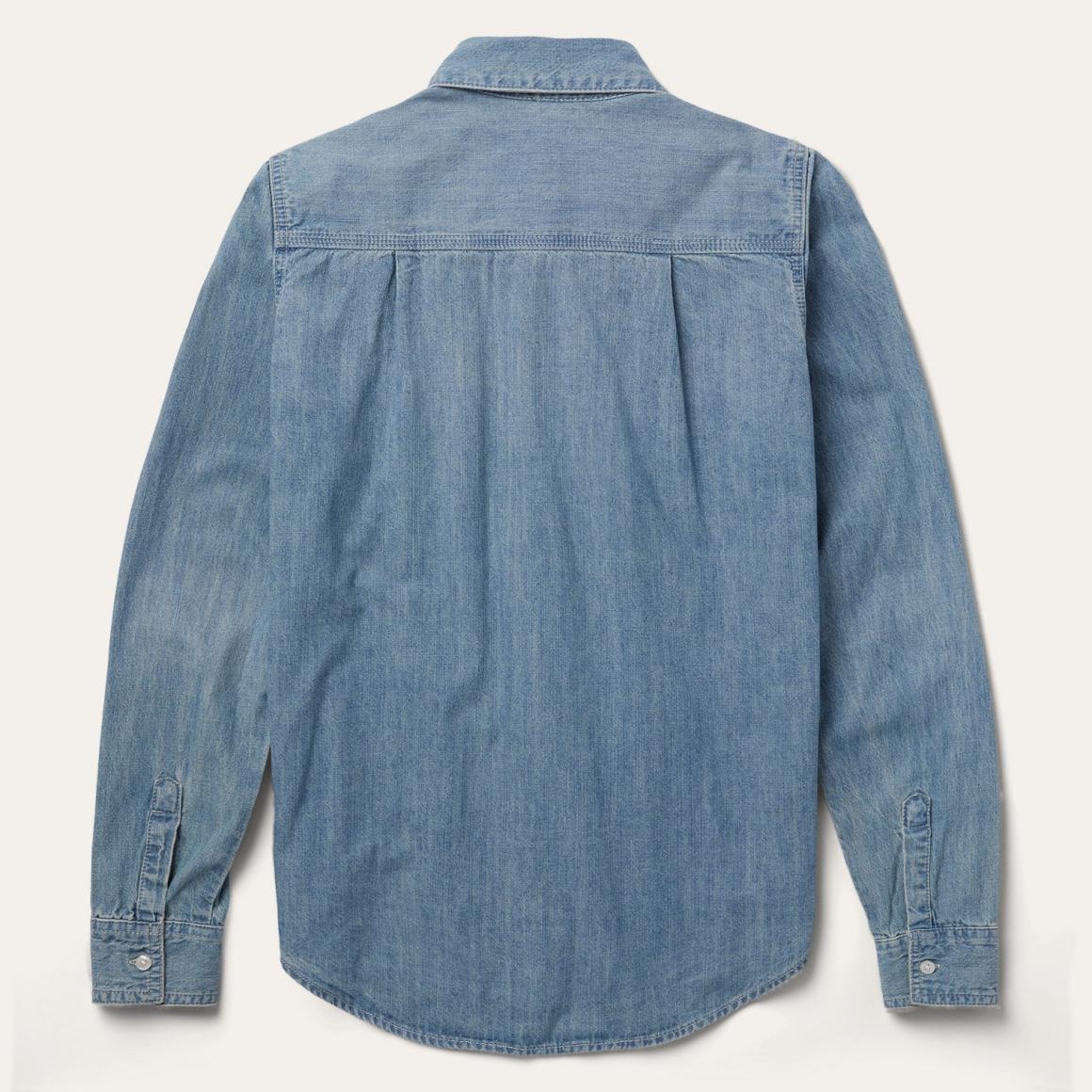 Long-Sleeved Denim Shirt Blue Women Stetson Denim Shirts