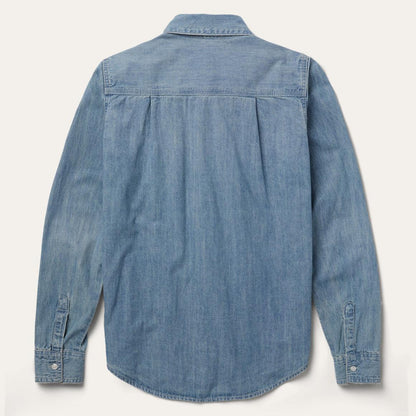 Long-Sleeved Denim Shirt Blue Women Stetson Denim Shirts