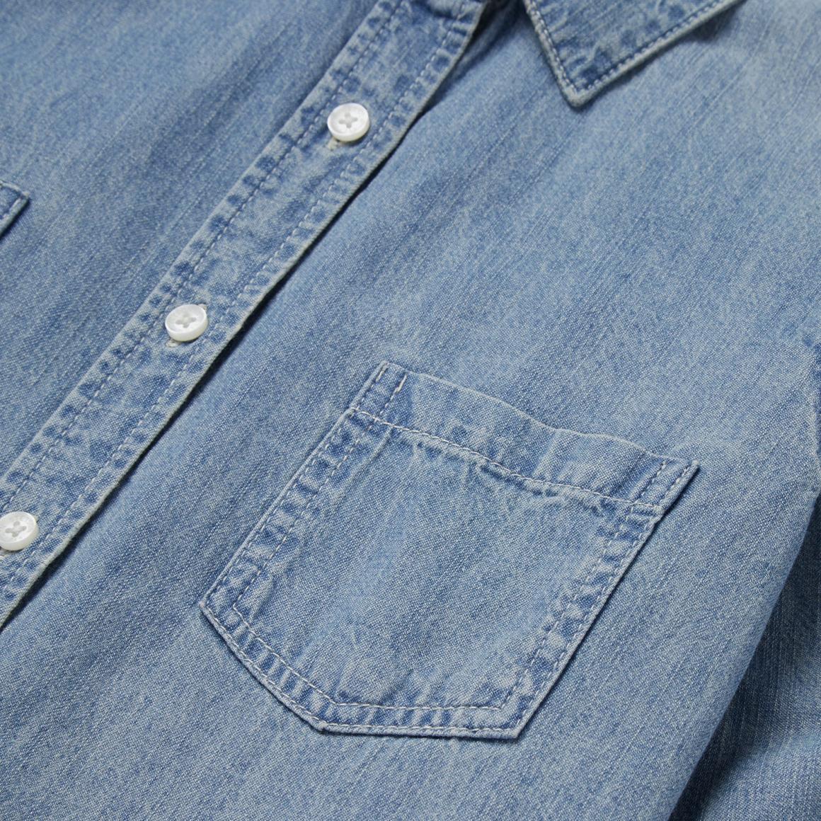 Long-Sleeved Denim Shirt Blue Women Stetson Denim Shirts