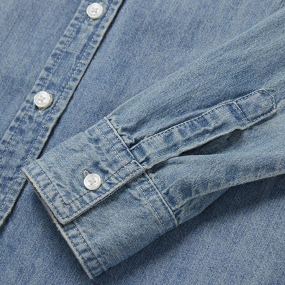 Long-Sleeved Denim Shirt Blue Women Stetson Denim Shirts