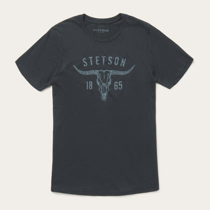 Longhorn Graphic Tee Black Men Stetson Tees
