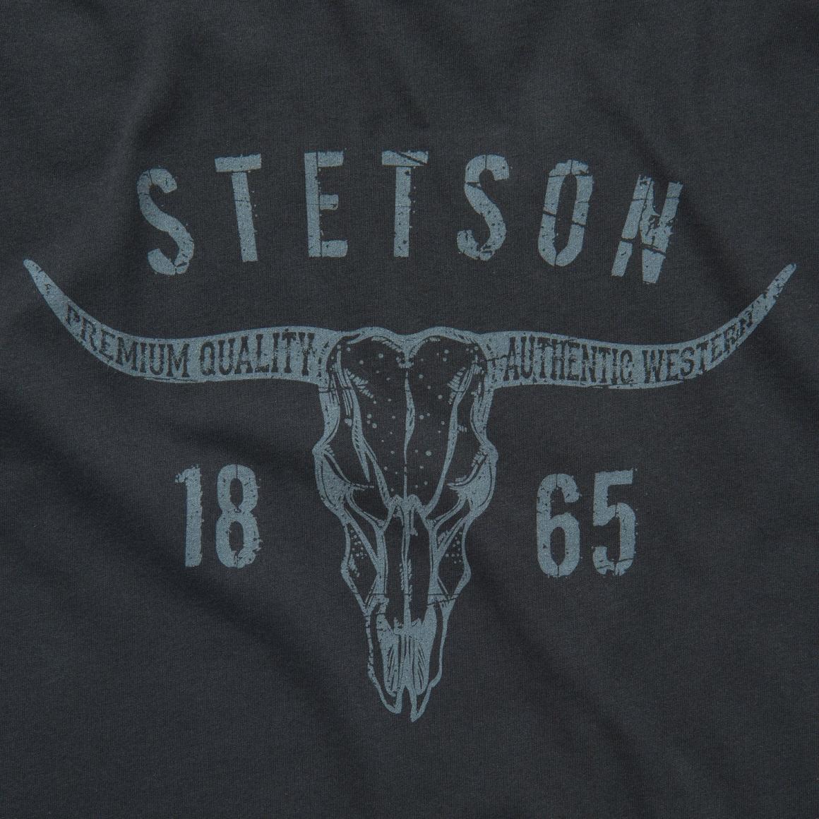 Longhorn Graphic Tee Black Men Stetson Tees