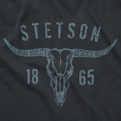 Longhorn Graphic Tee Black Men Stetson Tees