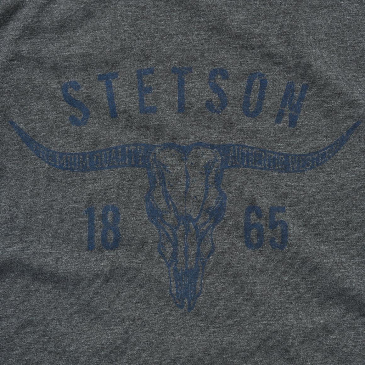 Longhorn Graphic Tee Grey Men Stetson Tees