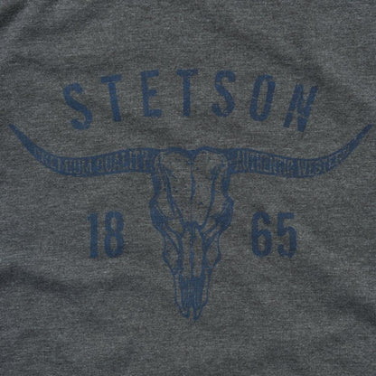 Longhorn Graphic Tee Grey Men Stetson Tees