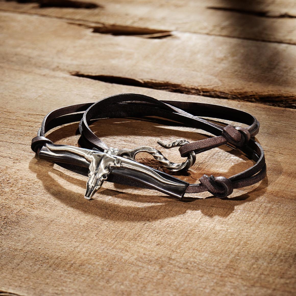 Longhorn Wrap Bracelet Men/Women Stetson Jewelry