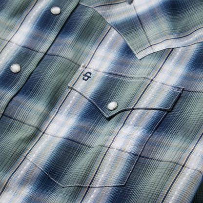 Lucky Diamond Plaid Western Shirt Green Men Stetson Classic Cut