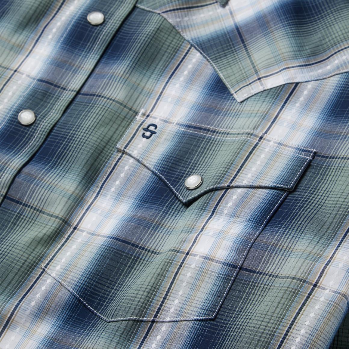Lucky Diamond Plaid Western Shirt Green Men Stetson Western Shirts