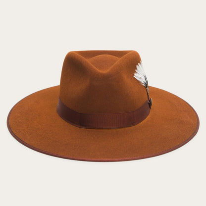 Midtown Wide Flat Brim Hat Black Men/Women Stetson Fedora