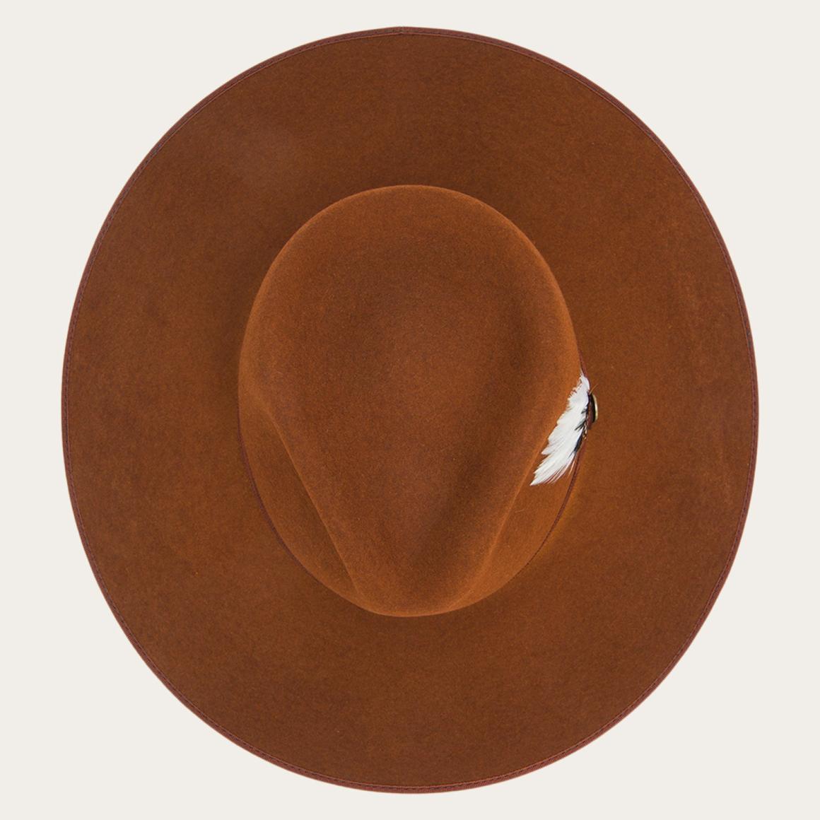 Midtown Wide Flat Brim Hat Black Men/Women Stetson Fedora