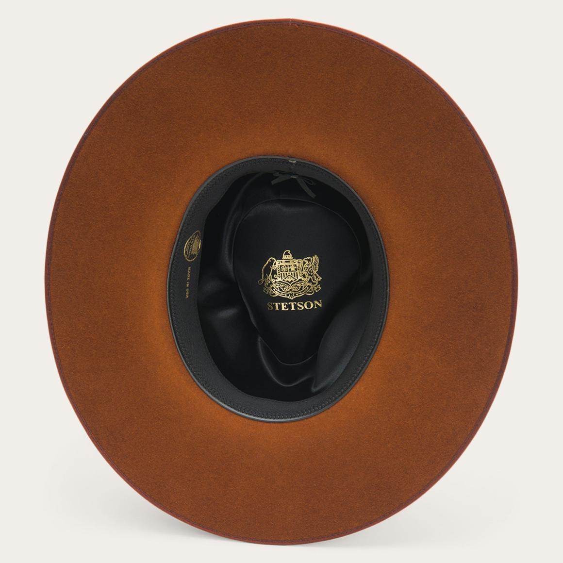 Midtown Wide Flat Brim Hat Black Men/Women Stetson Fedora
